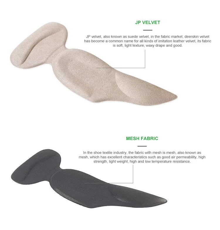Gel and velvet combo heel inserts for a dual-layer feel of support and luxury
